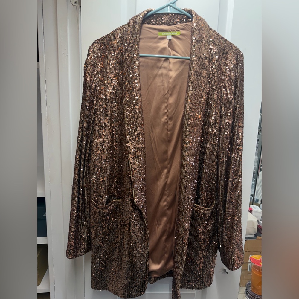 Gianni Bini Bronze Sequin Blazer